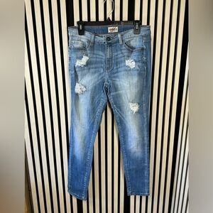 DENIM BLVD Distressed Light Blue Women’s Jeans, Sz 11